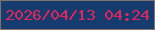 文字の大きさ：1、枠の色：81726e、背景の色：163c6f、文字の色：e3265a 無料ブログパーツのブログ時計