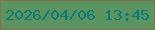 文字の大きさ：5、枠の色：817349、背景の色：5b9461、文字の色：0c7b78 無料ブログパーツのブログ時計