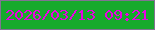 文字の大きさ：1、枠の色：817392、背景の色：17aa2c、文字の色：ea02e3 無料ブログパーツのブログ時計