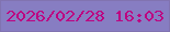 文字の大きさ：5、枠の色：8173b0、背景の色：877dc2、文字の色：bd0181 無料ブログパーツのブログ時計