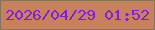 文字の大きさ：3、枠の色：81755c、背景の色：c8815d、文字の色：801edf 無料ブログパーツのブログ時計