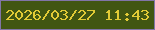 文字の大きさ：3、枠の色：8175a8、背景の色：415612、文字の色：e2cb36 無料ブログパーツのブログ時計
