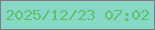 文字の大きさ：2、枠の色：817683、背景の色：87d8c6、文字の色：60c069 無料ブログパーツのブログ時計
