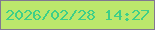 文字の大きさ：1、枠の色：817791、背景の色：bce76c、文字の色：3ecf88 無料ブログパーツのブログ時計