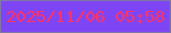 文字の大きさ：3、枠の色：8177a7、背景の色：7e45f4、文字の色：fe3364 無料ブログパーツのブログ時計