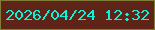 文字の大きさ：1、枠の色：817c38、背景の色：5f2418、文字の色：0df2db 無料ブログパーツのブログ時計