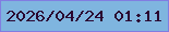文字の大きさ：5、枠の色：817de1、背景の色：7fb5df、文字の色：2a0631 無料ブログパーツのブログ時計