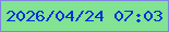 文字の大きさ：1、枠の色：8182e0、背景の色：82e392、文字の色：0030dd 無料ブログパーツのブログ時計