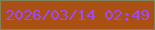 文字の大きさ：5、枠の色：81835d、背景の色：a95012、文字の色：9f49f8 無料ブログパーツのブログ時計