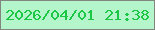 文字の大きさ：2、枠の色：81877f、背景の色：b5f5cb、文字の色：1dc746 無料ブログパーツのブログ時計