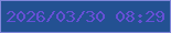 文字の大きさ：5、枠の色：8187da、背景の色：235192、文字の色：6650d5 無料ブログパーツのブログ時計