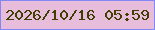 文字の大きさ：3、枠の色：8187f4、背景の色：e7bddb、文字の色：3f3f02 無料ブログパーツのブログ時計