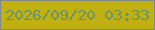 文字の大きさ：3、枠の色：818887、背景の色：c1b110、文字の色：679469 無料ブログパーツのブログ時計