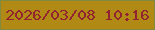 文字の大きさ：1、枠の色：818a41、背景の色：b08a14、文字の色：91242e 無料ブログパーツのブログ時計