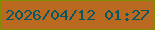 文字の大きさ：5、枠の色：818c03、背景の色：ba6920、文字の色：065763 無料ブログパーツのブログ時計