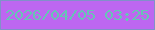 文字の大きさ：5、枠の色：8190ca、背景の色：bd67f1、文字の色：66c5b5 無料ブログパーツのブログ時計