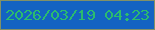 文字の大きさ：5、枠の色：819167、背景の色：1363c2、文字の色：2bbb6e 無料ブログパーツのブログ時計