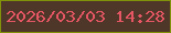 文字の大きさ：2、枠の色：81920a、背景の色：4e3628、文字の色：e45663 無料ブログパーツのブログ時計