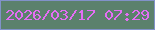 文字の大きさ：3、枠の色：8192c9、背景の色：5b816c、文字の色：e46ef4 無料ブログパーツのブログ時計