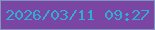 文字の大きさ：1、枠の色：8194c0、背景の色：7b45a4、文字の色：34abd4 無料ブログパーツのブログ時計