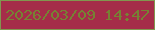 文字の大きさ：4、枠の色：81974f、背景の色：a52d49、文字の色：768233 無料ブログパーツのブログ時計