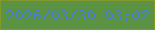 文字の大きさ：5、枠の色：81982e、背景の色：5b9343、文字の色：4680cc 無料ブログパーツのブログ時計