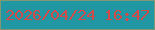 文字の大きさ：5、枠の色：819873、背景の色：2197a3、文字の色：d24947 無料ブログパーツのブログ時計