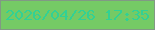 文字の大きさ：3、枠の色：819984、背景の色：75ca65、文字の色：32d194 無料ブログパーツのブログ時計