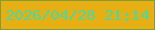 文字の大きさ：1、枠の色：819d37、背景の色：e6af13、文字の色：49daa3 無料ブログパーツのブログ時計