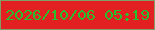 文字の大きさ：5、枠の色：819e67、背景の色：e32021、文字の色：28bf2d 無料ブログパーツのブログ時計