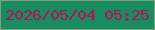 文字の大きさ：4、枠の色：819e82、背景の色：188d5f、文字の色：b40e55 無料ブログパーツのブログ時計