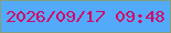 文字の大きさ：3、枠の色：819f80、背景の色：52aaf9、文字の色：d20668 無料ブログパーツのブログ時計