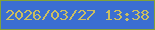 文字の大きさ：5、枠の色：81a238、背景の色：3b6ed1、文字の色：cbbe61 無料ブログパーツのブログ時計