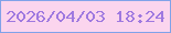 文字の大きさ：3、枠の色：81a2e9、背景の色：fbd5ee、文字の色：9f79e0 無料ブログパーツのブログ時計