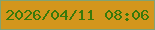 文字の大きさ：4、枠の色：81a372、背景の色：d3961c、文字の色：3a790a 無料ブログパーツのブログ時計