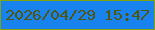 文字の大きさ：3、枠の色：81a40b、背景の色：1882ee、文字の色：50560e 無料ブログパーツのブログ時計