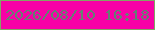 文字の大きさ：5、枠の色：81a664、背景の色：f701a6、文字の色：638173 無料ブログパーツのブログ時計