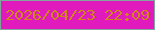 文字の大きさ：3、枠の色：81a69b、背景の色：e11abe、文字の色：d0841b 無料ブログパーツのブログ時計