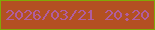 文字の大きさ：4、枠の色：81a807、背景の色：b35022、文字の色：b05d9f 無料ブログパーツのブログ時計