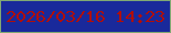 文字の大きさ：1、枠の色：81a874、背景の色：19299b、文字の色：b10e07 無料ブログパーツのブログ時計