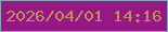 文字の大きさ：2、枠の色：81a8b6、背景の色：971784、文字の色：bb935a 無料ブログパーツのブログ時計
