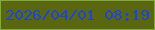 文字の大きさ：3、枠の色：81a93d、背景の色：5a6710、文字の色：1a46d8 無料ブログパーツのブログ時計