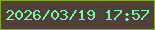 文字の大きさ：5、枠の色：81aa20、背景の色：533f39、文字の色：72faa4 無料ブログパーツのブログ時計