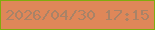 文字の大きさ：4、枠の色：81ab0e、背景の色：df8759、文字の色：a98367 無料ブログパーツのブログ時計
