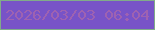 文字の大きさ：3、枠の色：81ab89、背景の色：7853c7、文字の色：9e62b1 無料ブログパーツのブログ時計