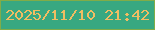 文字の大きさ：4、枠の色：81ac48、背景の色：38a881、文字の色：f1bd62 無料ブログパーツのブログ時計
