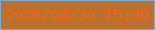 文字の大きさ：4、枠の色：81adcd、背景の色：bd6f30、文字の色：e9671a 無料ブログパーツのブログ時計