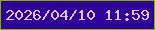文字の大きさ：4、枠の色：81b001、背景の色：2f0397、文字の色：e8bfef 無料ブログパーツのブログ時計
