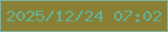 文字の大きさ：1、枠の色：81b09b、背景の色：898036、文字の色：64b297 無料ブログパーツのブログ時計