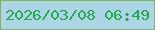 文字の大きさ：2、枠の色：81b25f、背景の色：acd5e5、文字の色：26a94a 無料ブログパーツのブログ時計